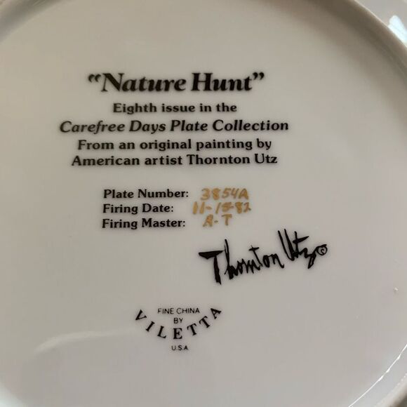 Nature Hunt Thornton Utz Carefree Days Plate Collection - Picture 4 of 4